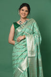 Green Chinia Silk Banarasi Saree