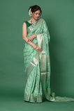 Green Chinia Silk Banarasi Saree