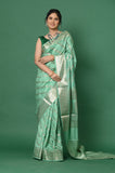 Green Chinia Silk Banarasi Saree