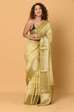 Green Moonga Silk Saree