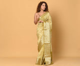 Green Moonga Silk Saree