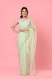 Green Organza Designer Saree