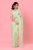 Green Organza Designer Saree