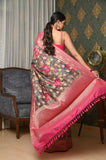 Green Printed Chanderi Saree