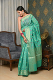 Green Zari Border Cotton Silk Banarasi Saree