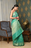 Green Zari Border Cotton Silk Banarasi Saree