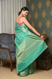 Green Zari Border Cotton Silk Banarasi Saree