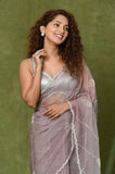 Lavendar Organza Designer Saree