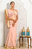 Light Pink Cotton Silk Banarasi Saree