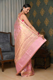 Light Pink Dupion Silk Banarasi Saree