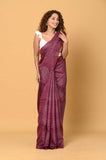 Maroon Tussar Saree