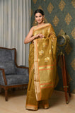 Mehandi Cotton Silk Banarasi Saree