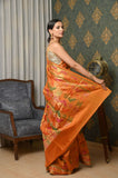 Mustard Dupion Silk Banarasi Saree