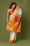 Offwhite Moonga Silk Saree