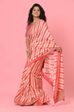 Onion Russian Silk Lehariya Designer Saree