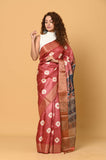 Onion Tussar Saree