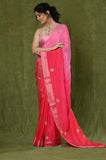 Pink Binny Checks Designer Saree