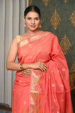 Pink Cotton Silk Saree with Bale Border