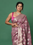 Pink Moonga Silk Banarasi Saree