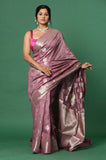 Pink Moonga Silk Banarasi Saree