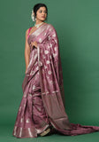 Pink Moonga Silk Banarasi Saree