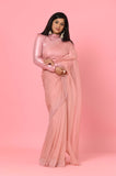 Pink Organza Designer Saree