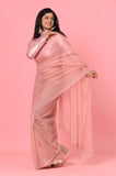 Pink Organza Designer Saree