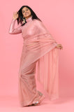 Pink Organza Designer Saree