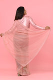 Pink Organza Designer Saree