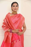 Pink Pure Silk Handwoven Banarasi Saree