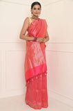 Pink Pure Silk Handwoven Banarasi Saree