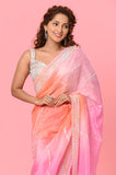 Pink Shaded HO Silk Sequins Designer Saree