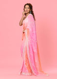 Pink Shaded HO Silk Sequins Designer Saree