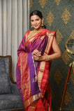 Purple Pink Banarasi Saree