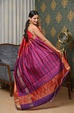 Purple Pink Banarasi Saree