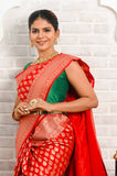 Red Golden Booti Soft Silk Banarasi Saree