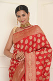 Red Handwoven Banarasi Saree