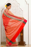 Red Soft Silk Banarasi Saree