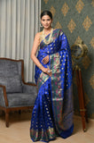 Royal Blue Dupion Silk Banarasi Saree