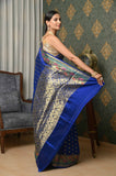 Royal Blue Dupion Silk Banarasi Saree