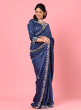 Royal Blue HO Silk Designer Saree