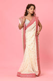 White Rani Dola Silk Designer Saree