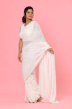 White Sequins Designer Saree