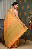 Yellow Antique Border Cotton Silk Saree