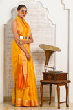 Yellow Banarasi Silk Saree