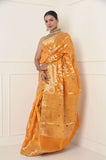 Yellow Dupion Silk Banarasi Saree