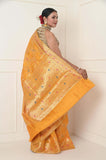 Yellow Dupion Silk Banarasi Saree