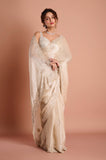 Golden Tissue Handwork Designer Saree