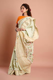Green Dola Silk Zari Weaving Saree