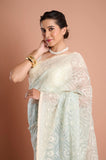 Green Oranza Embroidered Designer Saree